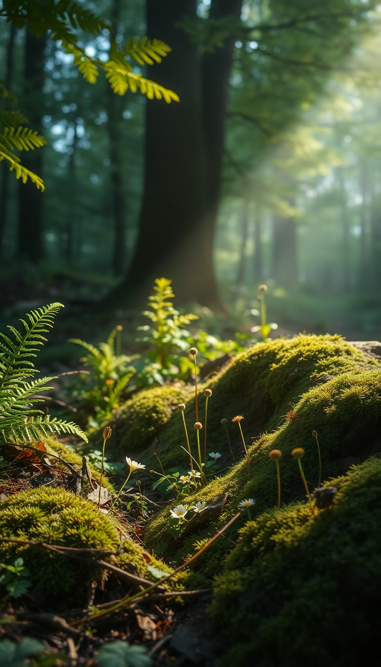 iPhone AI Spring Forest Floor Luxurious Wallpaper